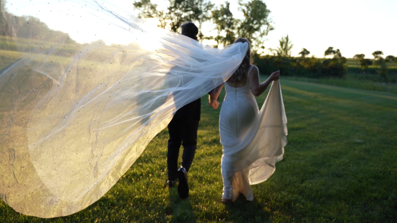 A moment from Liz & Devan’s wedding film